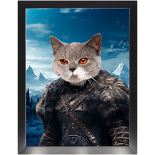 Load image into Gallery viewer, NIGHT'S BLOTCH 2 - Game of Thrones & House Of Dragons Inspired Custom Pet Portrait Framed Satin Paper Print