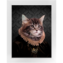 Load image into Gallery viewer, Black Radder - Renaissance Inspired Custom Pet Portrait Framed Satin Paper Print