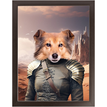 Load image into Gallery viewer, DESSERT CROSSING 1 - Game of Thrones & House Of Dragons Inspired Custom Pet Portrait Framed Satin Paper Print