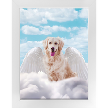 Load image into Gallery viewer, White Angel 2 - Heavenly Angels Inspired Custom Pet Portrait Framed Satin Paper Print