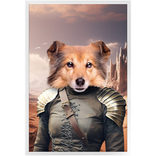 Load image into Gallery viewer, DESSERT CROSSING 1 - Game of Thrones & House Of Dragons Inspired Custom Pet Portrait Framed Satin Paper Print