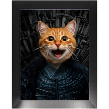 Load image into Gallery viewer, Winters Tail - Game of Thrones Inspired Custom Pet Portrait Framed Satin Paper Print
