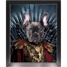 Load image into Gallery viewer, THE BONEROOM 3 - Game of Thrones & House Of Dragons Inspired Custom Pet Portrait Framed Satin Paper Print