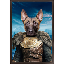 Load image into Gallery viewer, NIGHT'S BLOTCH 3 - Game of Thrones & House Of Dragons Inspired Custom Pet Portrait Framed Satin Paper Print