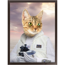 Load image into Gallery viewer, Princess Layabout - Princess Leia & Star Wars Inspired Custom Pet Portrait Framed Satin Paper Print