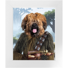 Load image into Gallery viewer, Woofie - Chewbacca & Star Wars Inspired Custom Pet Portrait Framed Satin Paper Print