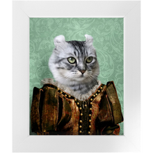 Load image into Gallery viewer, Dame Difudo - Royalty & Renaissance Inspired Custom Pet Portrait Framed Satin Paper Print