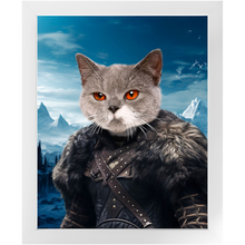 Load image into Gallery viewer, NIGHT'S BLOTCH 2 - Game of Thrones & House Of Dragons Inspired Custom Pet Portrait Framed Satin Paper Print