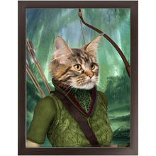 Load image into Gallery viewer, Straight Shooter - Lord of the Rings Inspired Custom Pet Portrait Framed Satin Paper Print