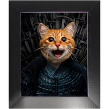 Load image into Gallery viewer, Winters Tail - Game of Thrones Inspired Custom Pet Portrait Framed Satin Paper Print