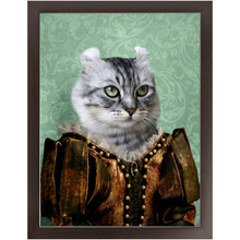 Load image into Gallery viewer, Dame Difudo - Royalty & Renaissance Inspired Custom Pet Portrait Framed Satin Paper Print