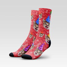 Load image into Gallery viewer, Birthday Custom Pet Socks - Personalized With Your Pet's Face