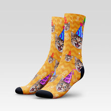 Load image into Gallery viewer, Birthday Custom Pet Socks - Personalized With Your Pet's Face