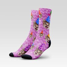 Load image into Gallery viewer, Birthday Custom Pet Socks - Personalized With Your Pet's Face
