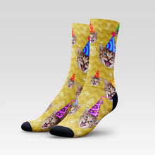 Load image into Gallery viewer, Birthday Custom Pet Socks - Personalized With Your Pet's Face