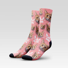 Load image into Gallery viewer, Cat Dad Custom Cat Socks With Your Kitty's Face