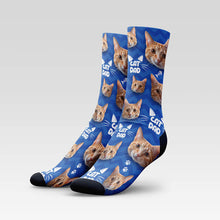 Load image into Gallery viewer, Cat Dad Custom Cat Socks With Your Kitty's Face