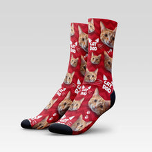 Load image into Gallery viewer, Cat Dad Custom Cat Socks With Your Kitty's Face