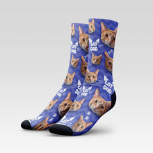 Load image into Gallery viewer, Cat Dad Custom Cat Socks With Your Kitty's Face