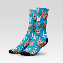 Load image into Gallery viewer, Cat Dad Custom Cat Socks With Your Kitty's Face