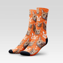 Load image into Gallery viewer, Cat Dad Custom Cat Socks With Your Kitty's Face