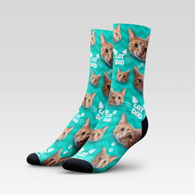 Load image into Gallery viewer, Cat Dad Custom Cat Socks With Your Kitty's Face