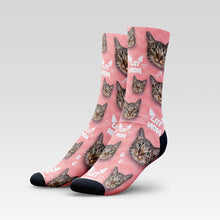 Load image into Gallery viewer, Cat Mom Custom Cat Socks With Your Kitty's Face