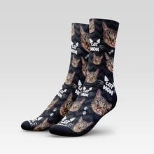 Load image into Gallery viewer, Cat Mom Custom Cat Socks With Your Kitty's Face