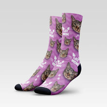 Load image into Gallery viewer, Cat Mom Custom Cat Socks With Your Kitty's Face