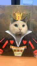 Load image into Gallery viewer, Teeny Queenie - The Queen of Hearts & Alice in Wonderland Inspired Custom Pet Portrait Canvas
