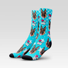 Load image into Gallery viewer, I Love My Dad Custom Pet Socks With Your Pet's Face