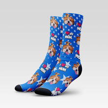 Load image into Gallery viewer, I Love My Mom Custom Pet Socks With Your Pet's Face