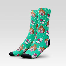 Load image into Gallery viewer, I Love My Mom Custom Pet Socks With Your Pet's Face