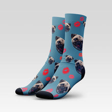 Load image into Gallery viewer, Kisses Custom Pet Socks - Personalized With Your Pet's Face