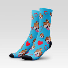 Load image into Gallery viewer, Love Heart Custom Pet Socks - Personalized With Your Pet's Face