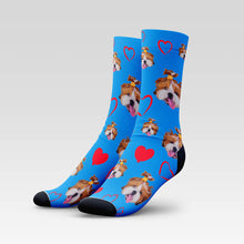 Load image into Gallery viewer, Love Heart Custom Pet Socks - Personalized With Your Pet's Face