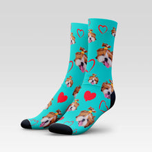 Load image into Gallery viewer, Love Heart Custom Pet Socks - Personalized With Your Pet's Face