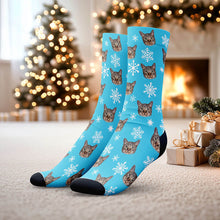 Load image into Gallery viewer, Snowflake - Christmas Custom Pet Socks