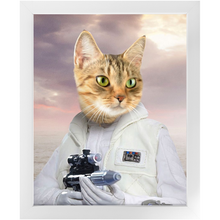 Load image into Gallery viewer, Princess Layabout - Princess Leia & Star Wars Inspired Custom Pet Portrait Framed Satin Paper Print