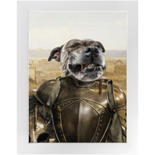 Load image into Gallery viewer, General Mayhem - Renaissance Inspired Custom Pet Portrait Framed Satin Paper Print