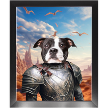 Load image into Gallery viewer, DESSERT CROSSING 3 - Game of Thrones & House Of Dragons Inspired Custom Pet Portrait Framed Satin Paper Print