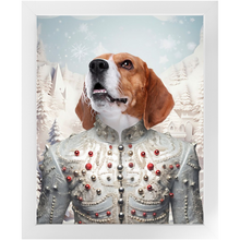 Load image into Gallery viewer, CHRISTMAS CRACKER 1 - Christmas Inspired Custom Pet Portrait Framed Satin Paper Print