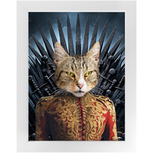Load image into Gallery viewer, THE BONEROOM 6 - Game of Thrones & House Of Dragons Inspired Custom Pet Portrait Framed Satin Paper Print