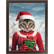 Load image into Gallery viewer, CHRISTMAS CRACKER 11 - Christmas Inspired Custom Pet Portrait Framed Satin Paper Print