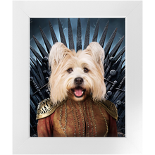 Load image into Gallery viewer, THE BONEROOM 5 - Game of Thrones & House Of Dragons Inspired Custom Pet Portrait Framed Satin Paper Print