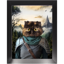 Load image into Gallery viewer, TAKING THE SCENIC ROUTE - Lord of the Rings Inspired Custom Pet Portrait Framed Satin Paper Print