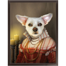 Load image into Gallery viewer, LADY LAVISH - Renaissance Inspired Custom Pet Portrait Framed Satin Paper Print