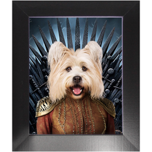 Load image into Gallery viewer, THE BONEROOM 5 - Game of Thrones & House Of Dragons Inspired Custom Pet Portrait Framed Satin Paper Print