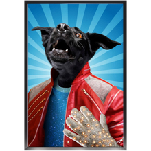Load image into Gallery viewer, Eat It - Michael Jackson Inspired Custom Pet Portrait Framed Satin Paper Print