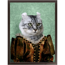 Load image into Gallery viewer, Dame Difudo - Royalty & Renaissance Inspired Custom Pet Portrait Framed Satin Paper Print